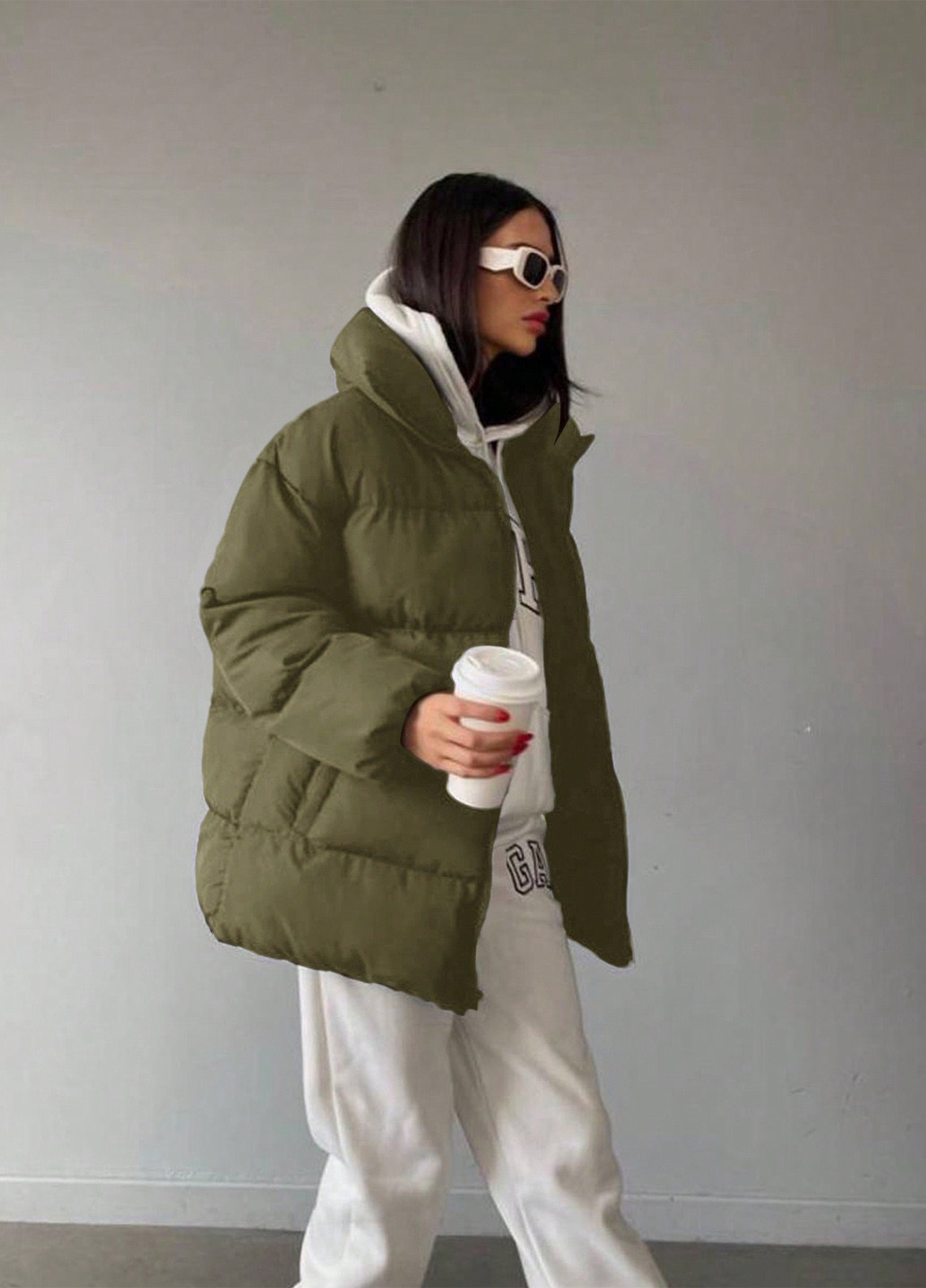 Зелена зимня куртка SHEIN