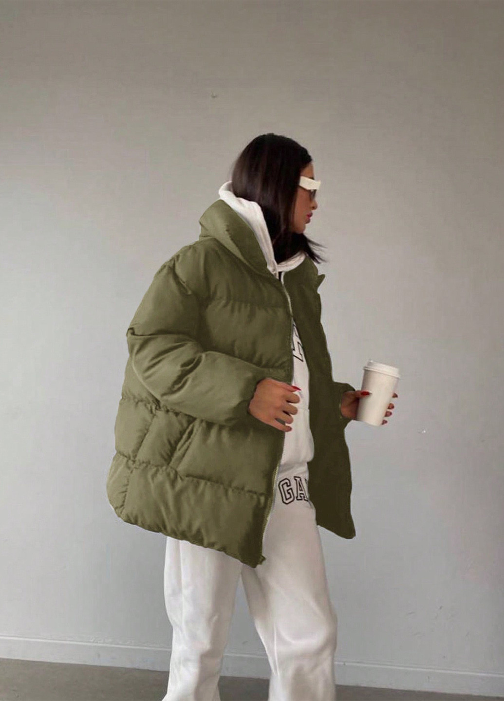 Зелена зимня куртка SHEIN