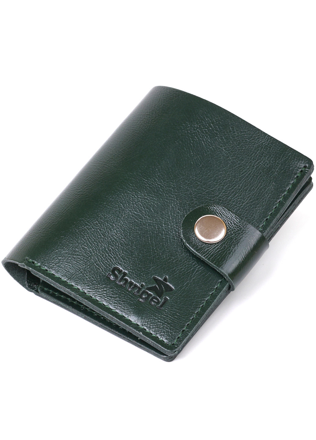 Мужское кожаное портмоне 9х10х1 см Shvigel (253490914)