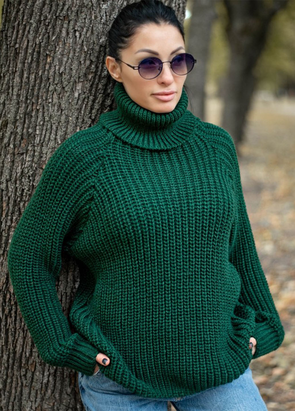 Смарагдовий демісезонний светр "джоллі" Anika