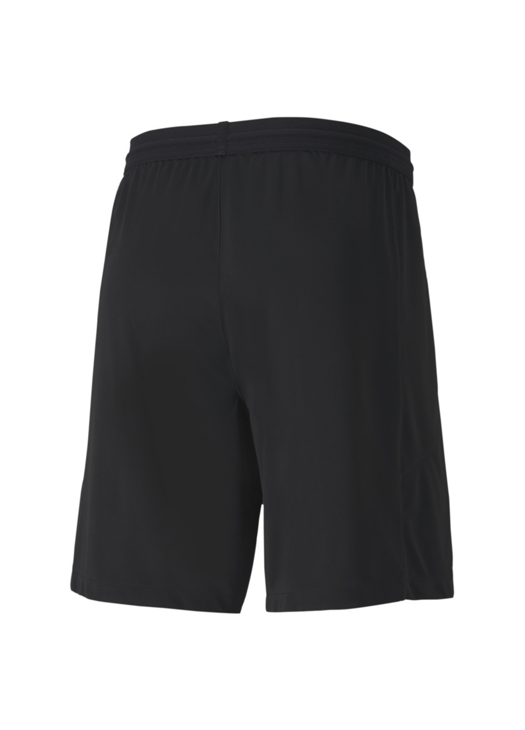 Шорты teamFINAL Knit Men’s Shorts Puma однотонные чёрные спортивные полиэстер