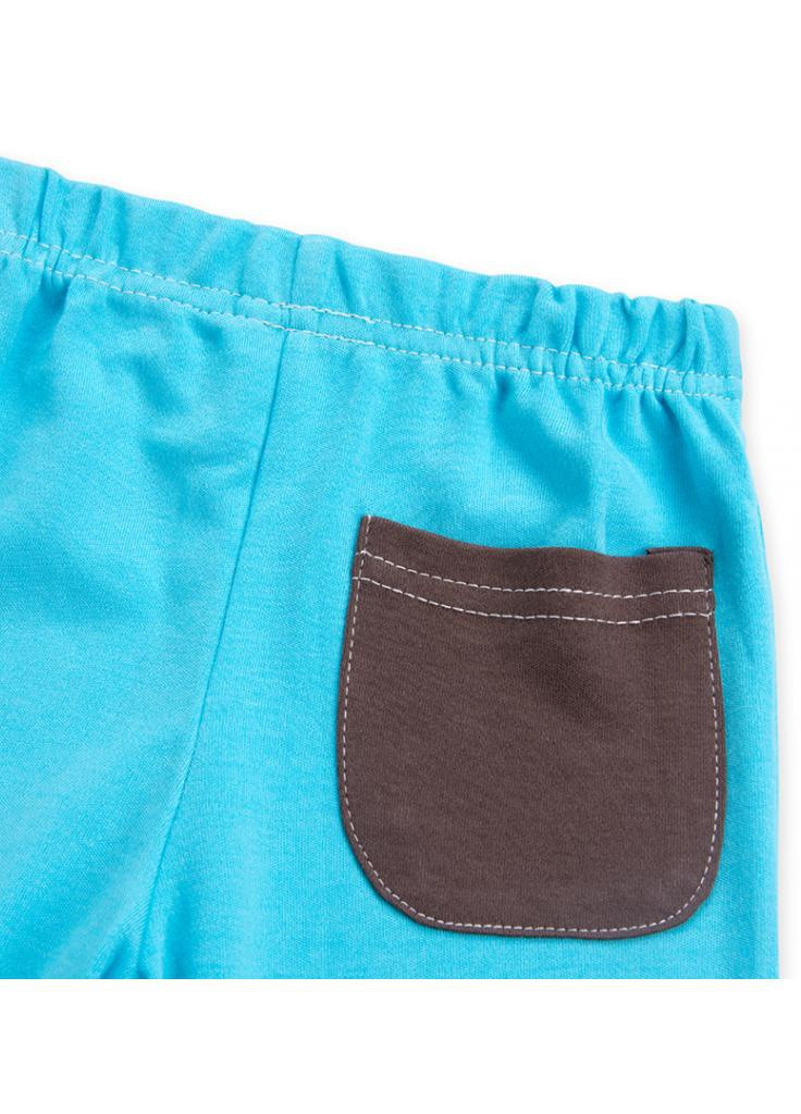 Голубой демисезонный костюм десткий из бамбука с рисунком животных голубой для мальчиков (68353.6-9) Luvable Friends