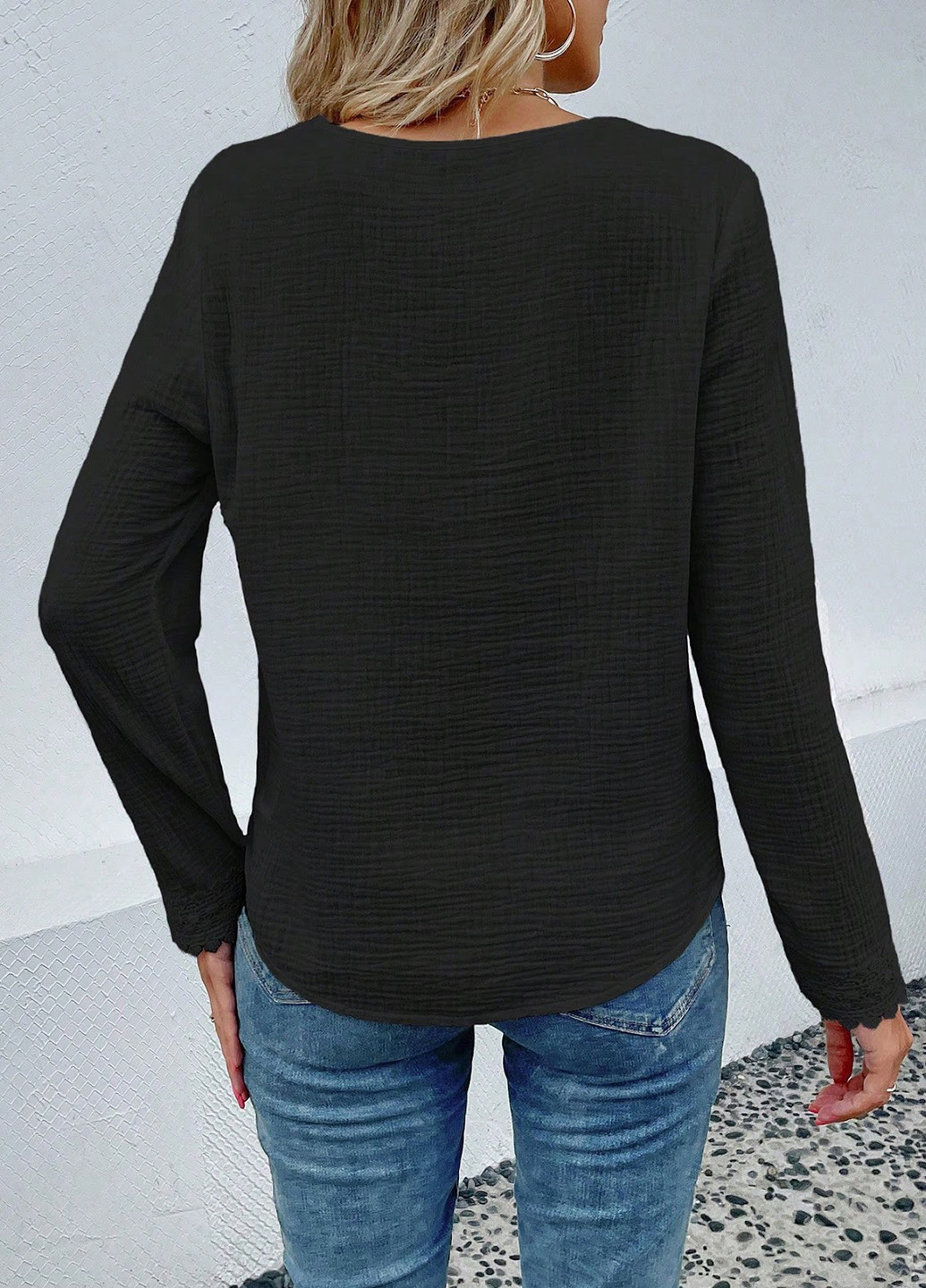 Чёрная блуза SHEIN