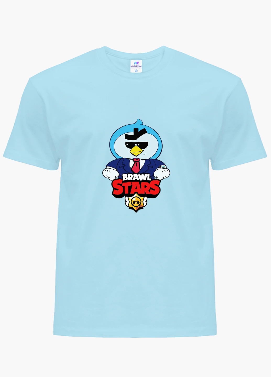 Блакитна демісезонна футболка дитяча бравл старс (brawl stars) (9224-1022) MobiPrint