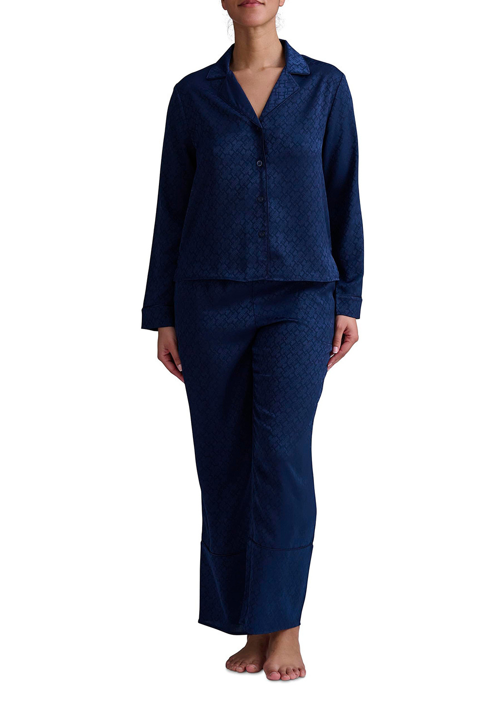 Синяя всесезон пижама (рубашка, брюки) свитшот + брюки Tommy Hilfiger