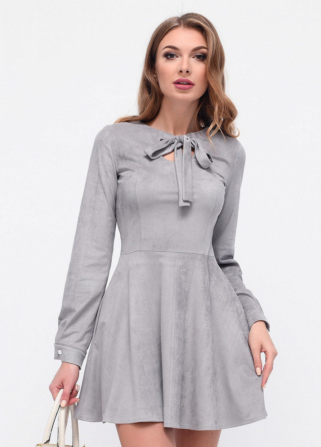 Серое кэжуал платье Carica однотонное