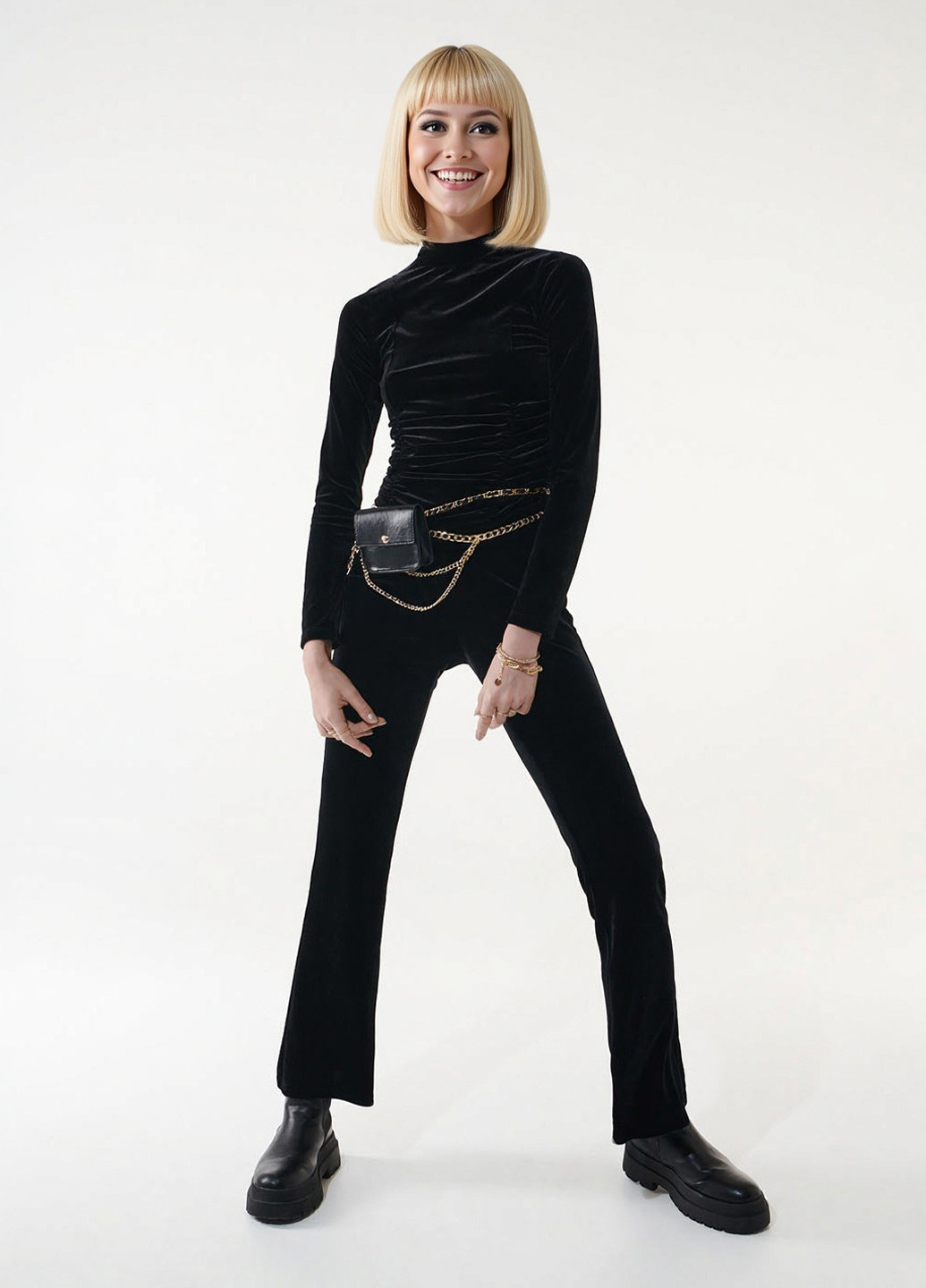 Чорна блуза Sinsay