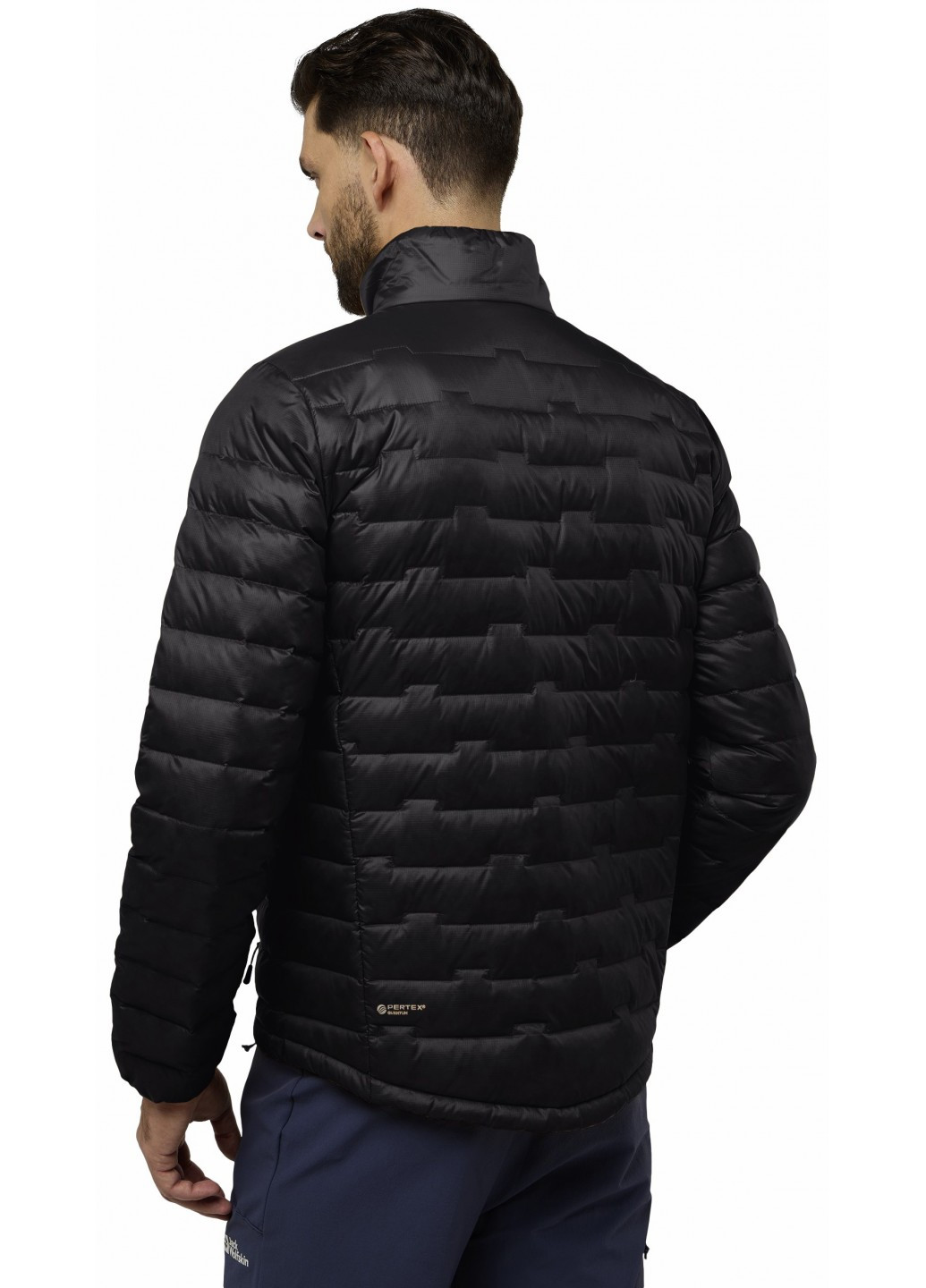 Черный демисезонный Пуховик Jack Wolfskin