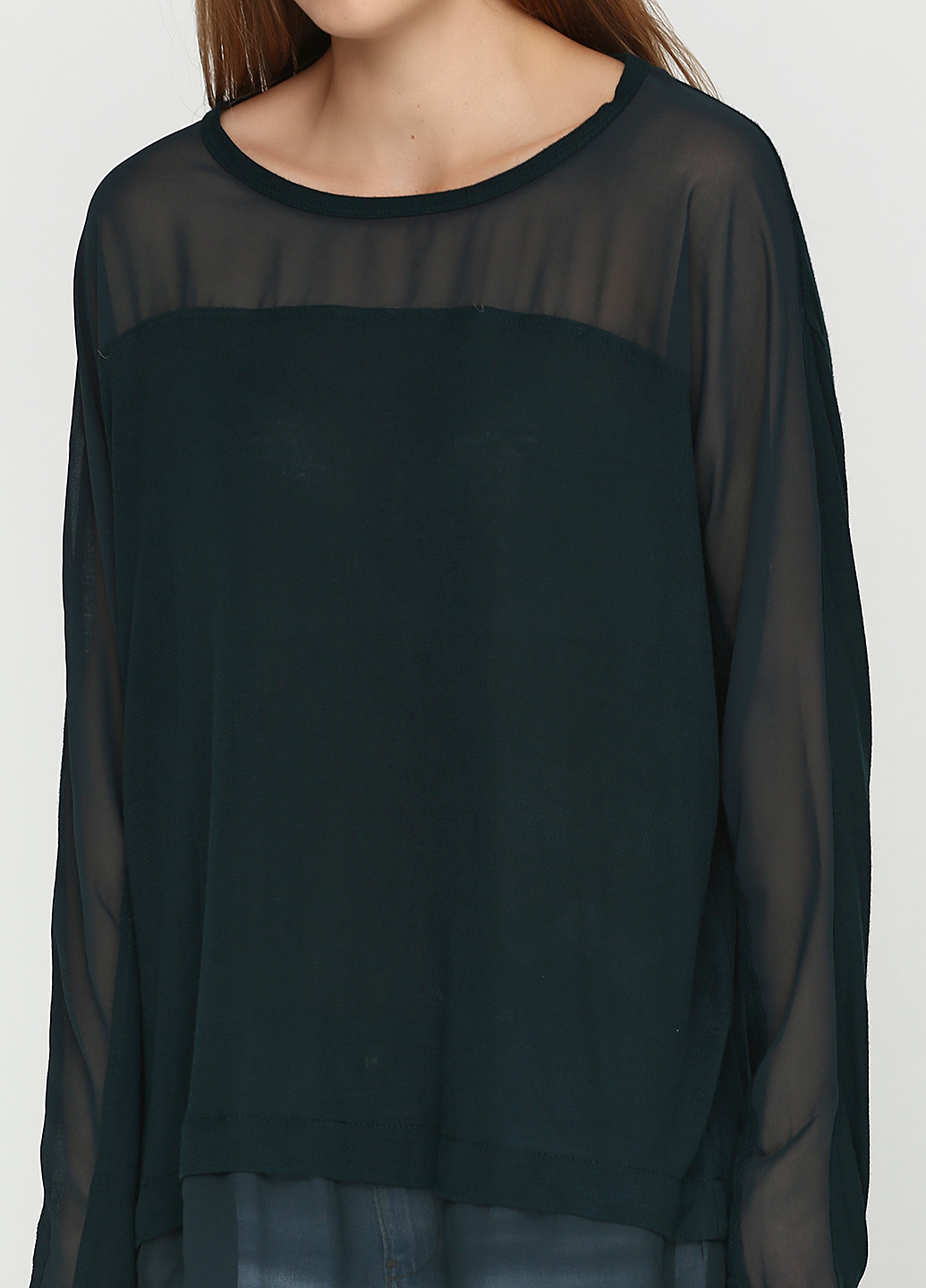 Темно-зеленая демисезонная блуза Zara