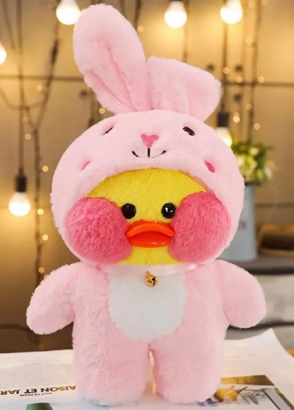 М'яка дитяча іграшка плюшева качка Лалафанфан 30 см (473594-Prob) У костюмі зайчика Unbranded (255413114)