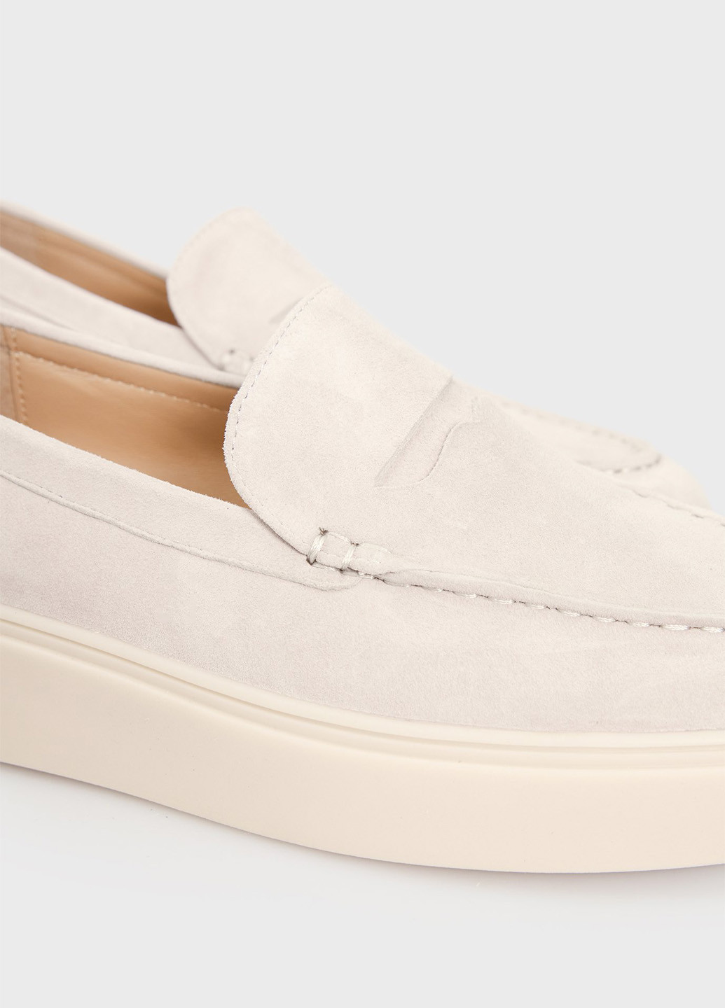 PRPY Туфли лоферы светло-серый з натуральная замша, китай — демисезон (334684255)