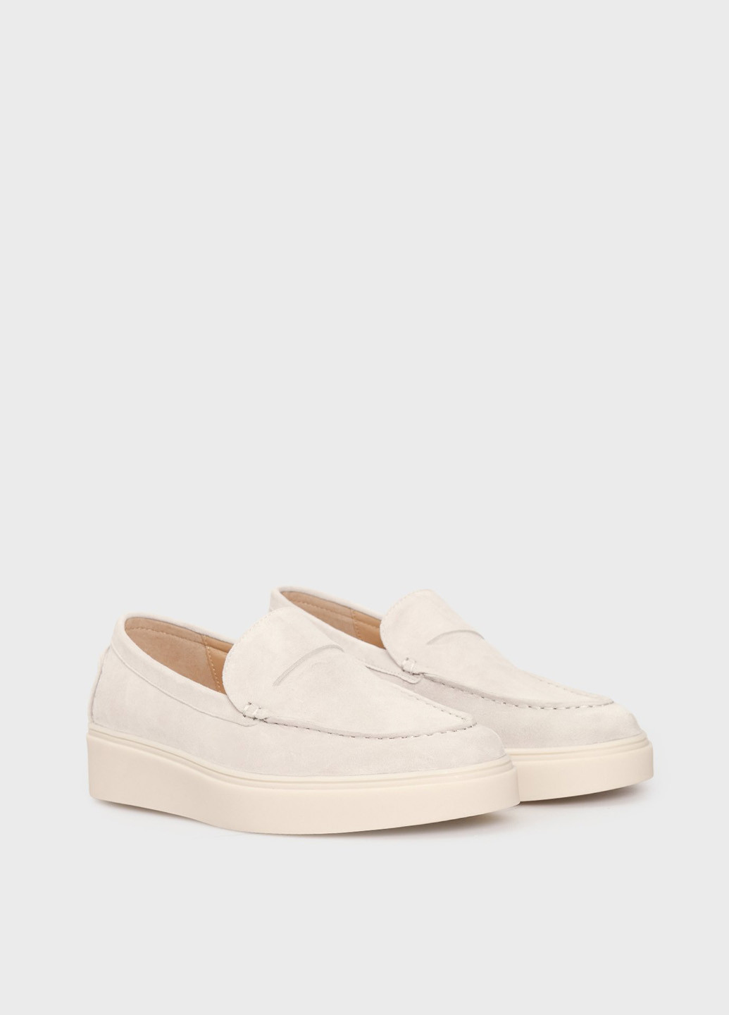 PRPY Туфли лоферы светло-серый з натуральная замша, китай — демисезон (334684255)