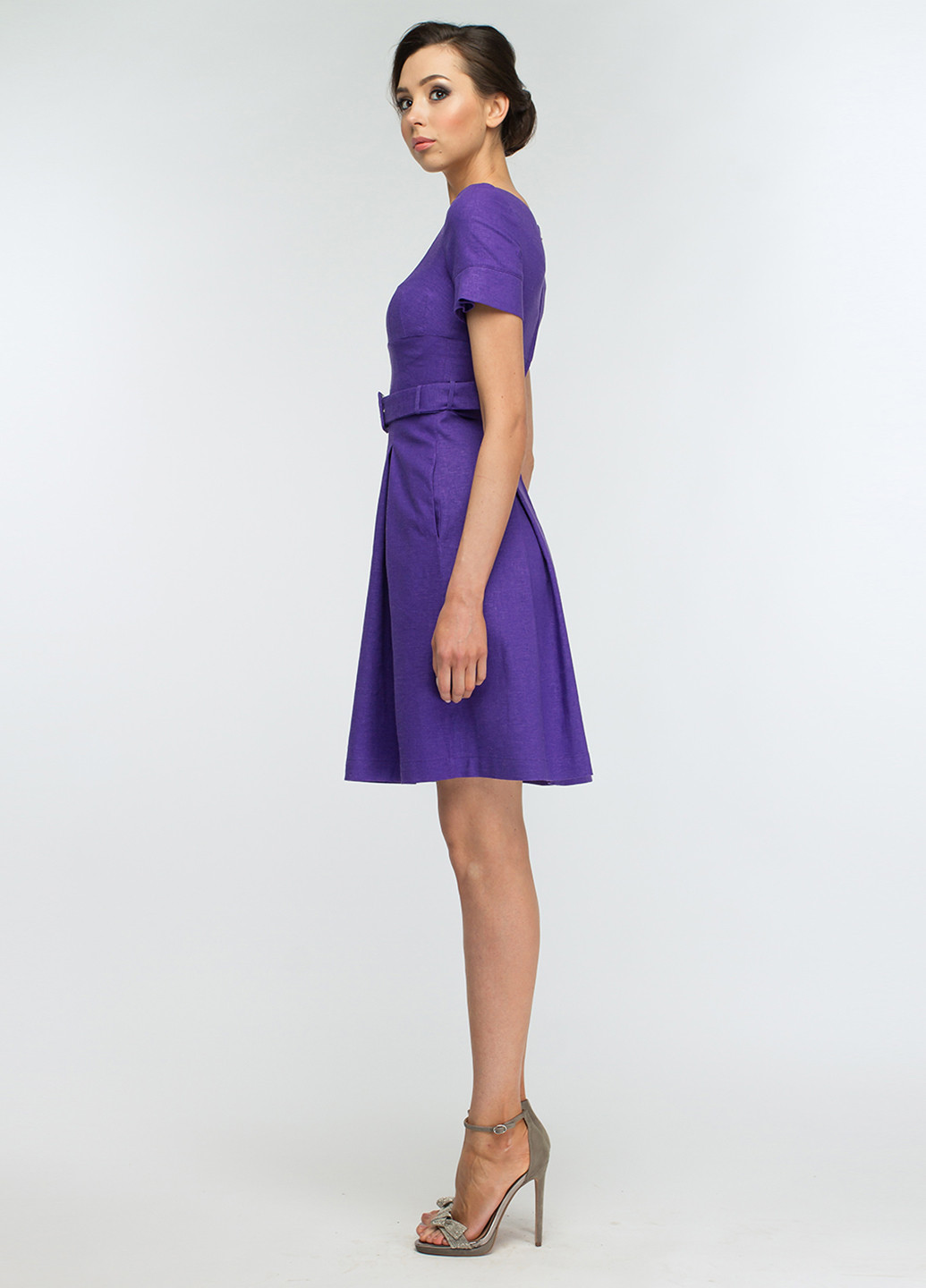 Фиолетовое кэжуал платье короткое BGL