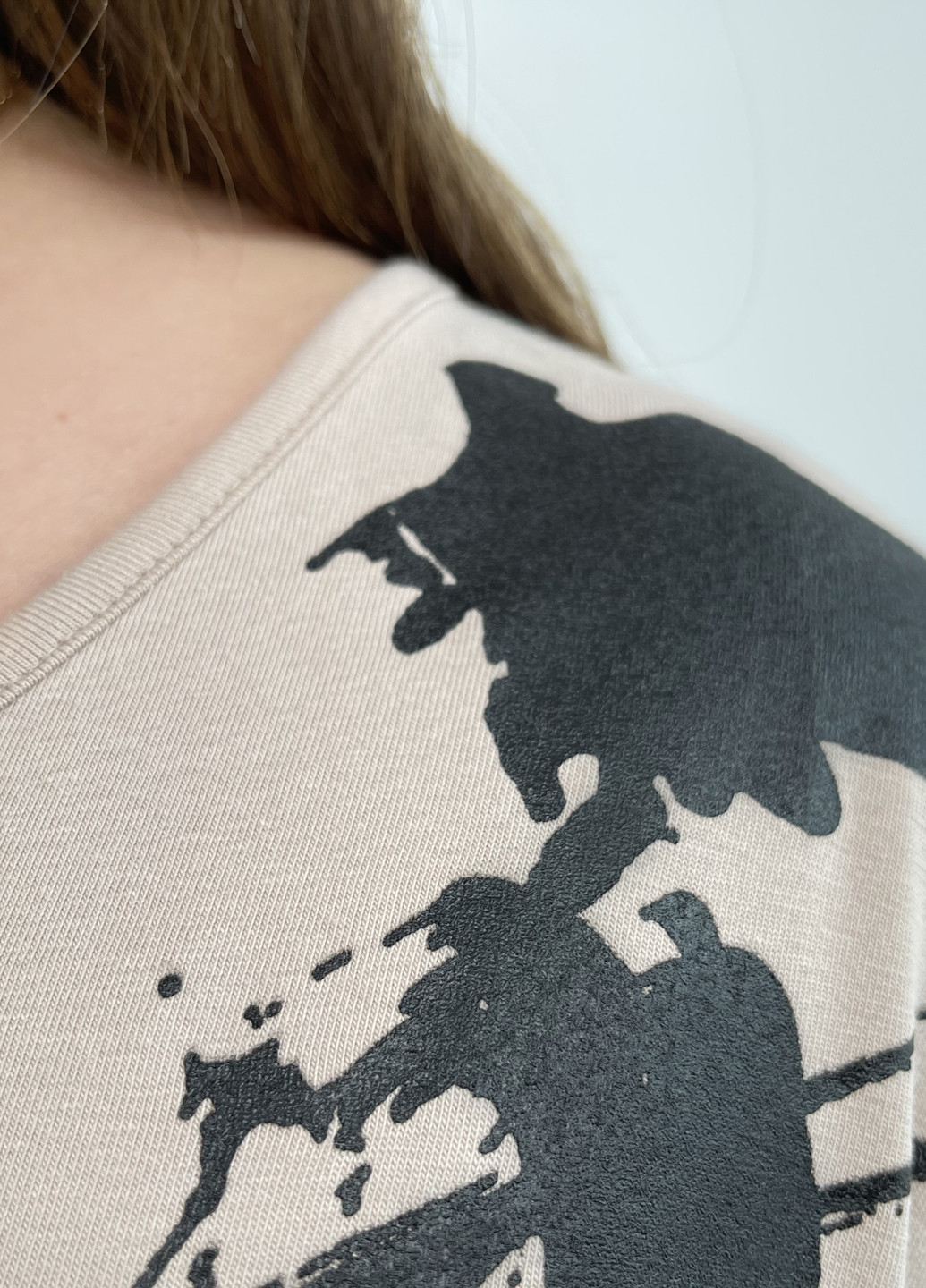 Кофейное кэжуал платье а-силуэт Hookk Design с рисунком