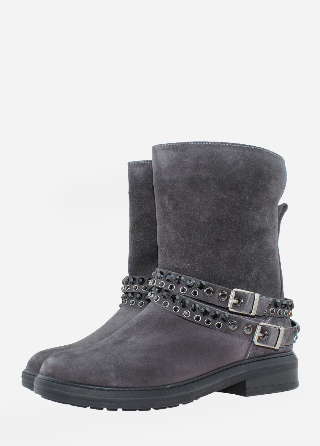 Зимние ботинки rs7147-11 серый Sothby's из натуральной замши