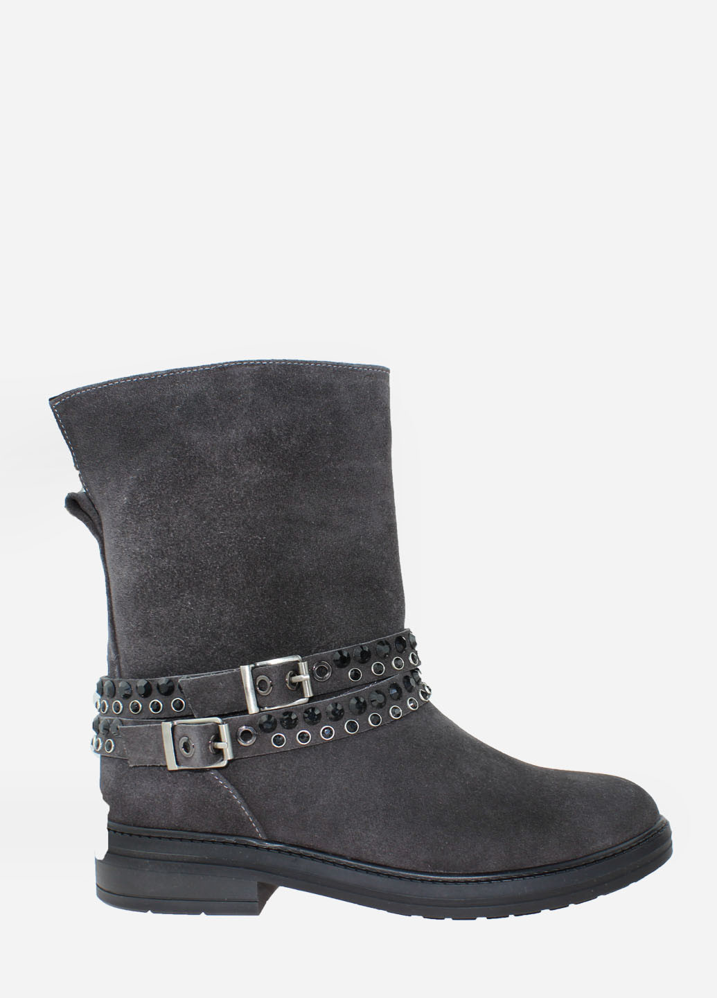 Зимние ботинки rs7147-11 серый Sothby's из натуральной замши