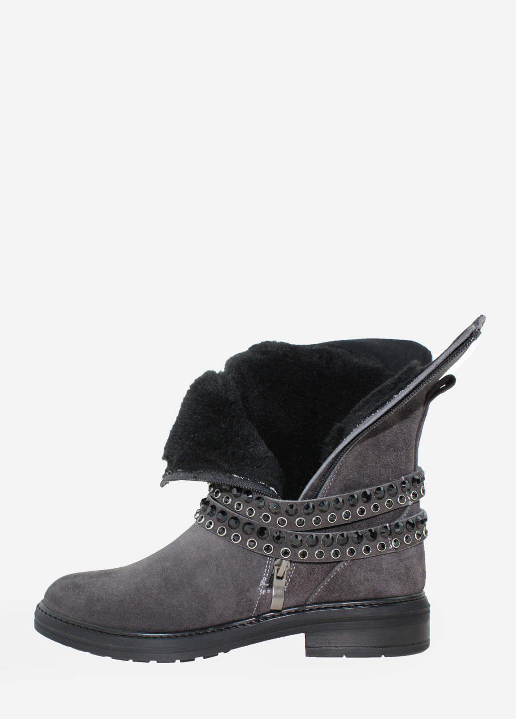 Зимние ботинки rs7147-11 серый Sothby's из натуральной замши