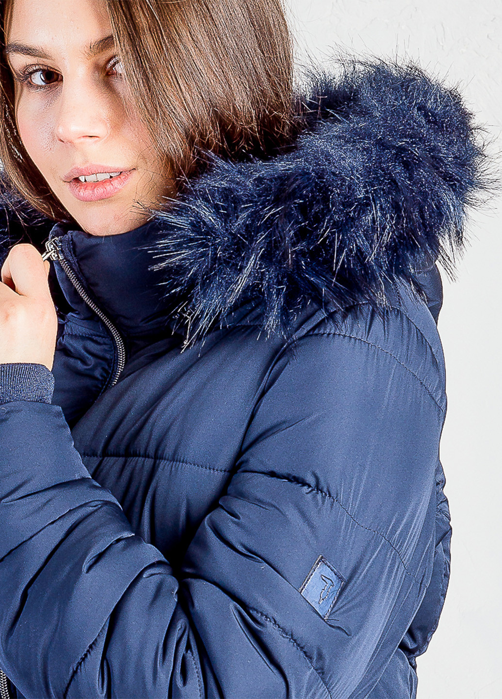 Синяя зимняя куртка Trussardi