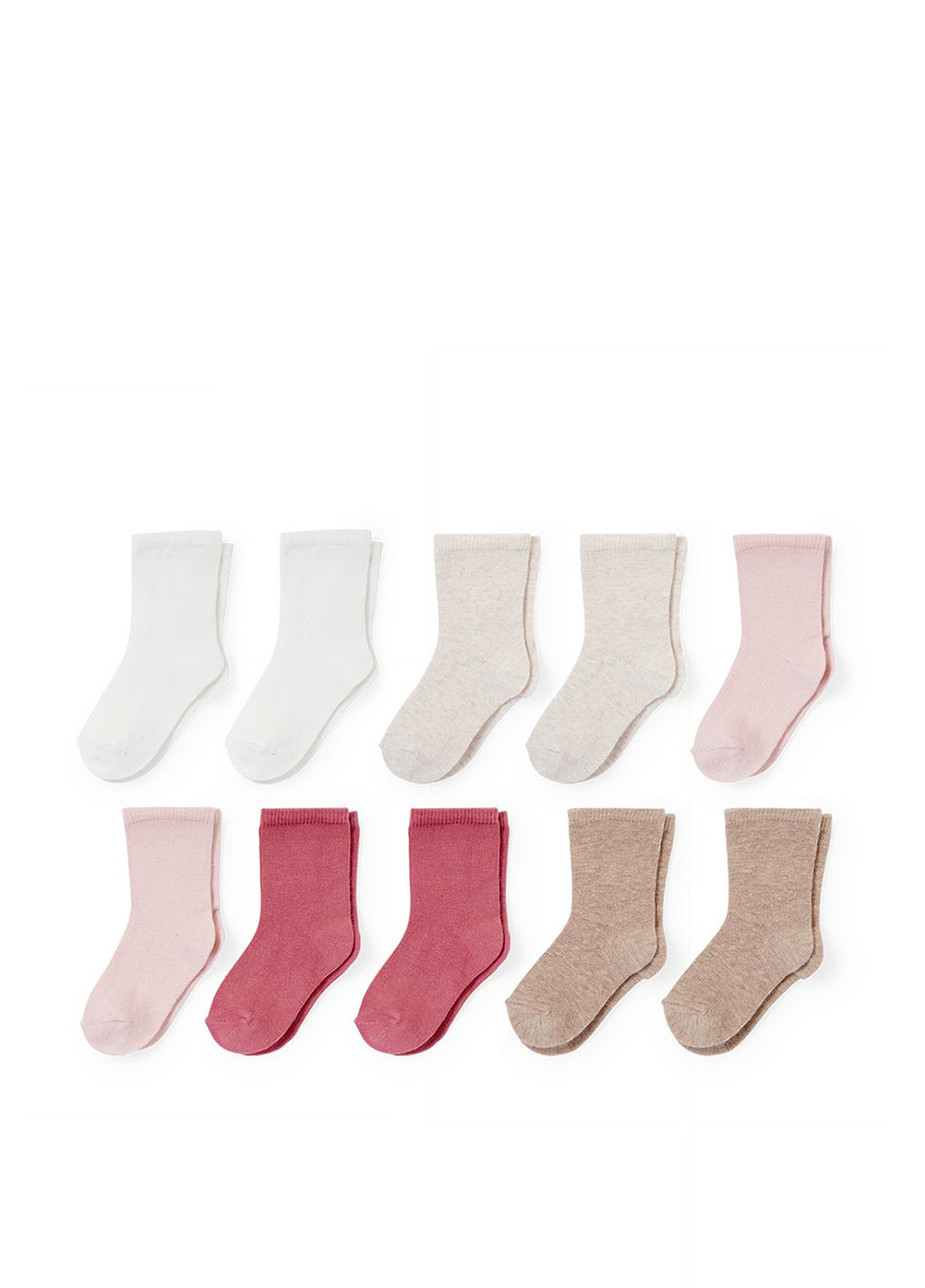 Комбинированные носки (10 пар) C&A однотонные (322945772)