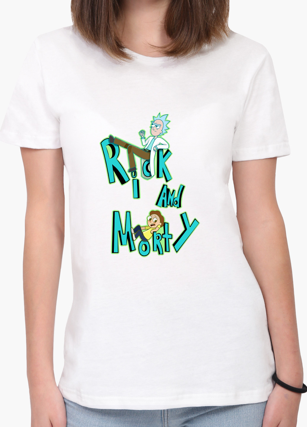 Футболка жіноча Рік Санчез і Морті Сміт Рік і Морті (Rick and Morty) Білий (8976-2939) XXL MobiPrint - (228336176)