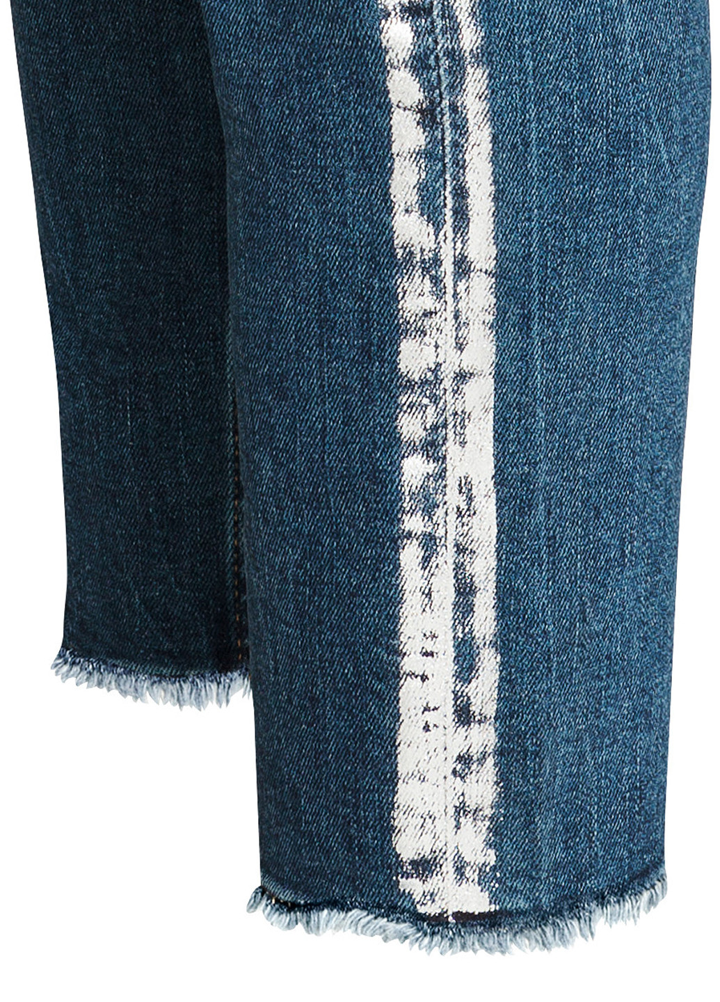 Джинси H&M завужені однотонні сині джинсові бавовна