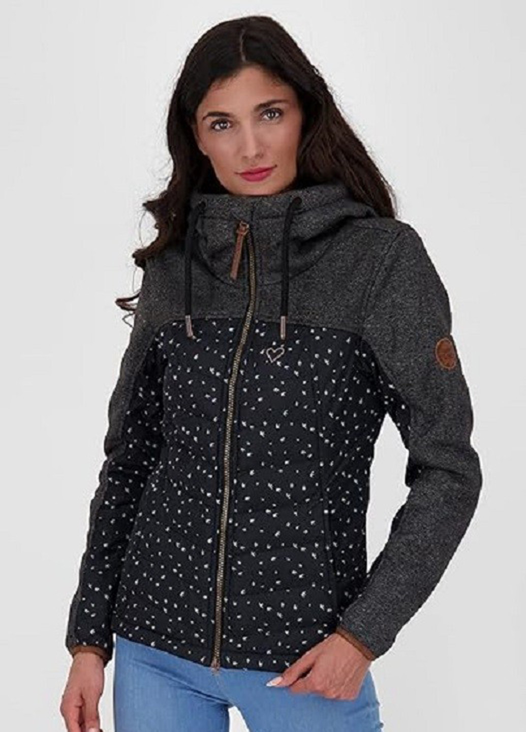 Темно-серая демисезонная куртка No Brand