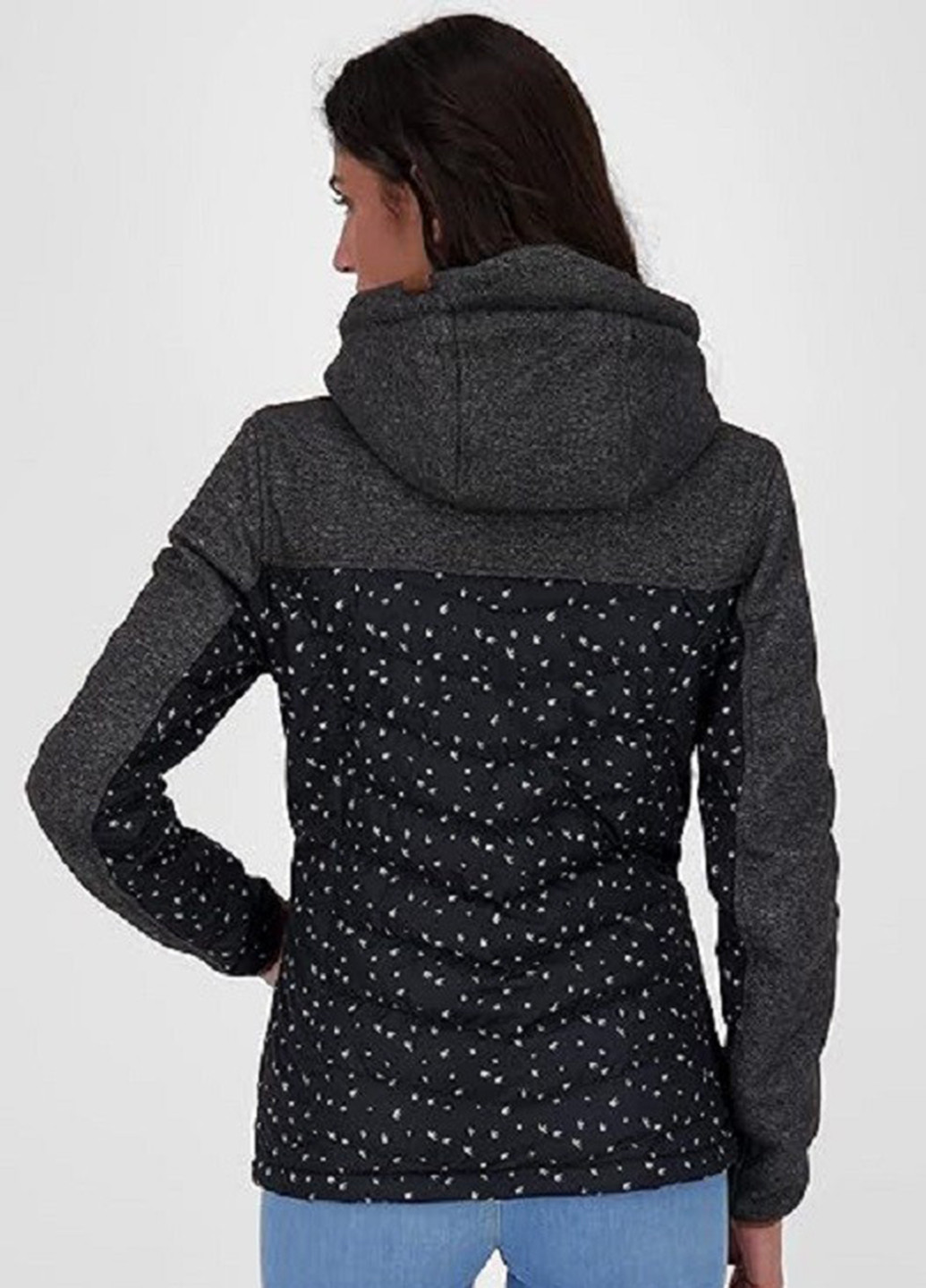 Темно-серая демисезонная куртка No Brand