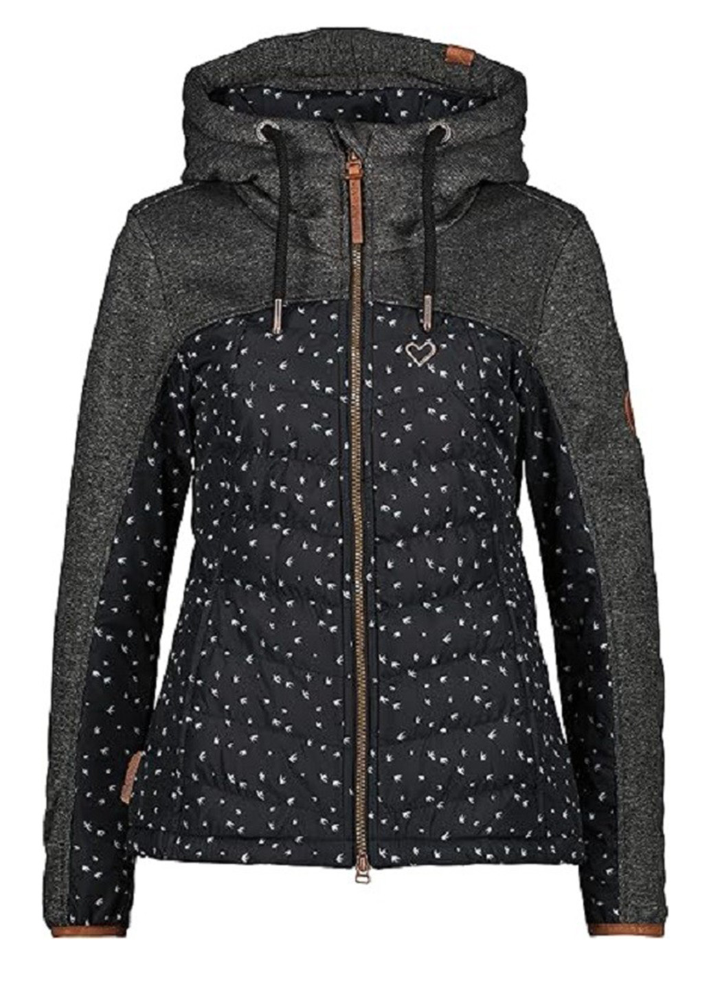 Темно-серая демисезонная куртка No Brand