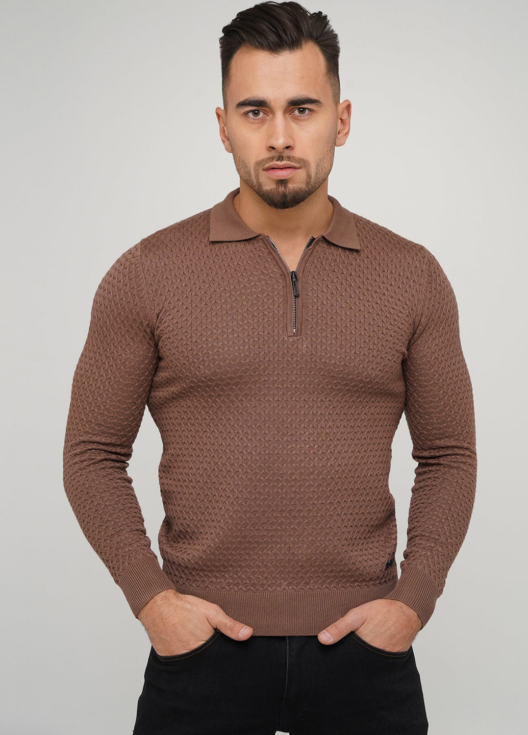 Кавовий демісезонний светр Trend Collection