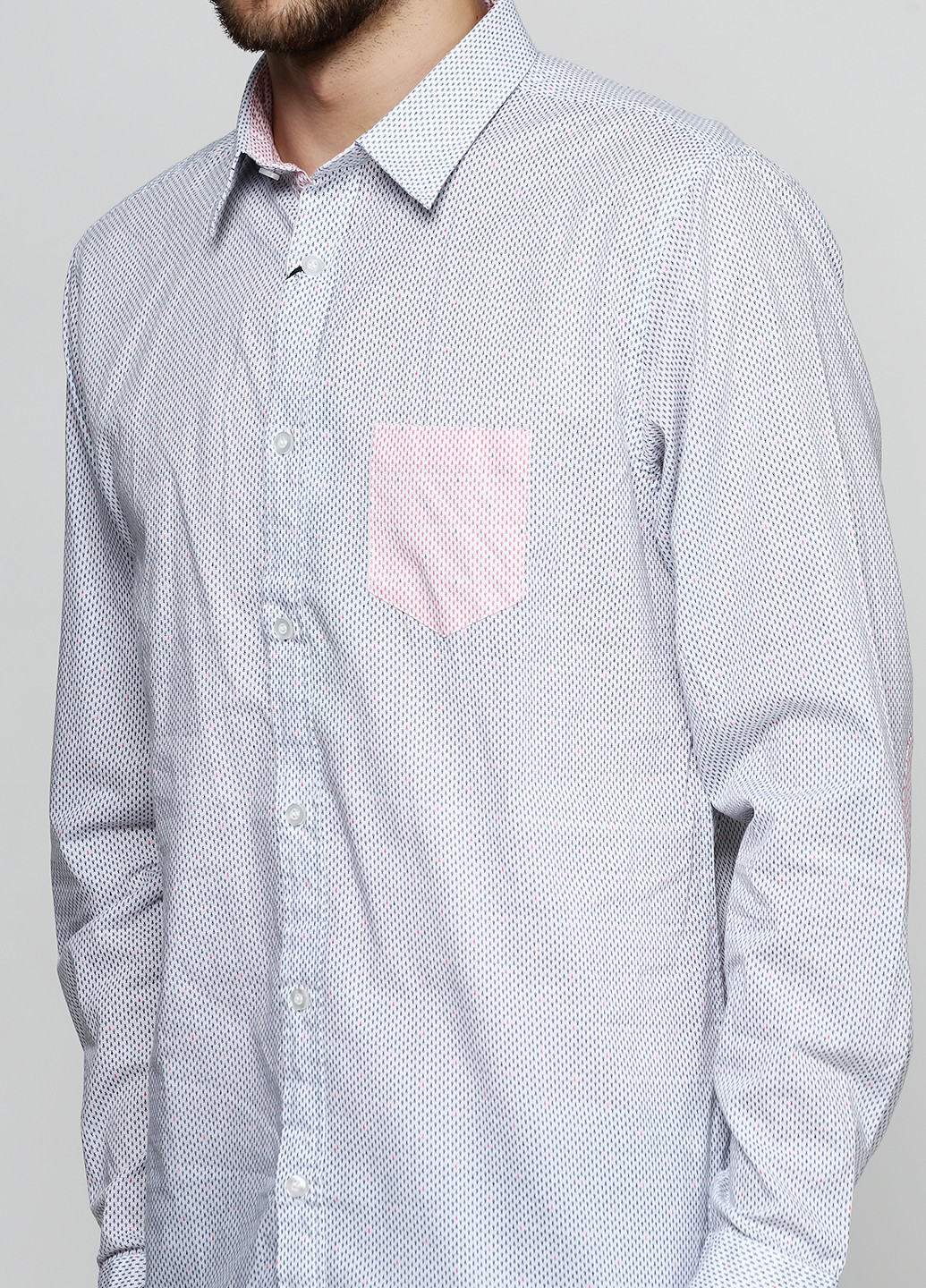 Белая кэжуал рубашка с рисунком Back to Black с длинным рукавом