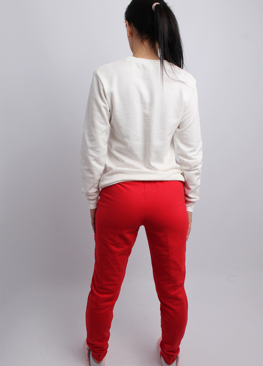 Молочная зимняя пижама (свитшот, брюки) Pan