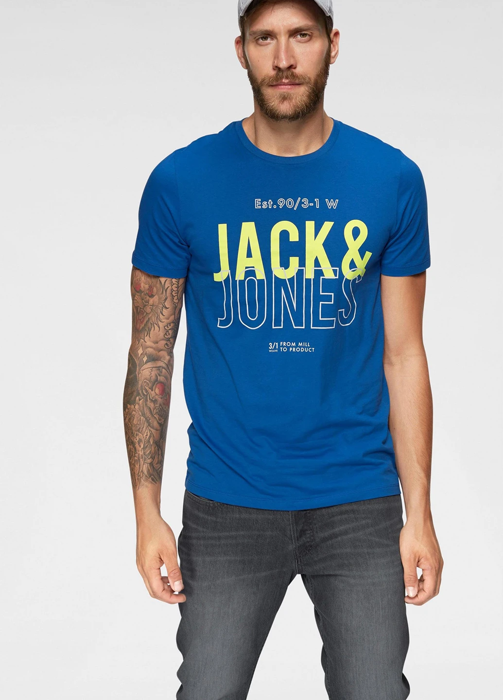 Синя футболка Jack & Jones