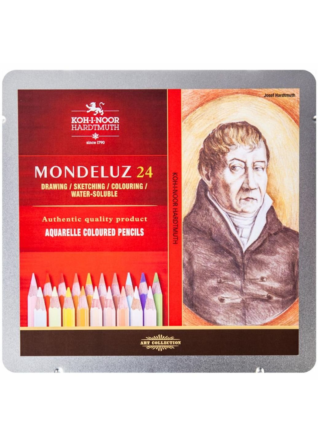 Карандаши цветные Mondeluz Portrait акварел. метал. пенал 24 цветов (3724024012) Koh-I-Noor (254069299)