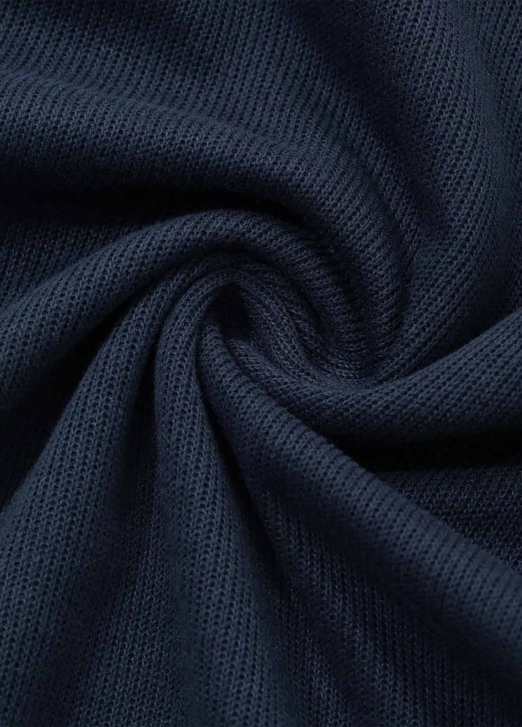 Темно-синее кэжуал платье платье-свитер SHEIN однотонное