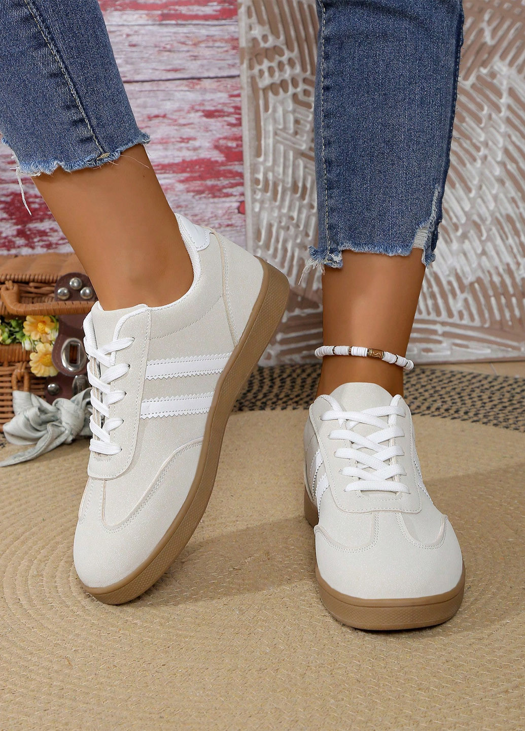 Світло-бежеві кеди SHEIN