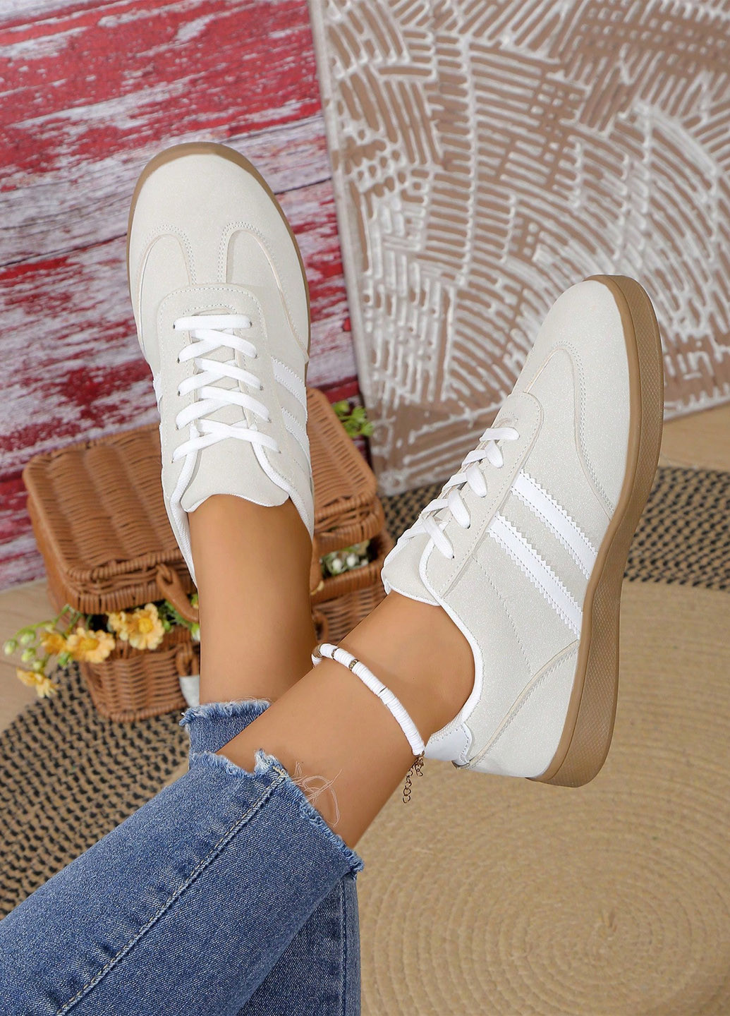 Світло-бежеві кеди SHEIN