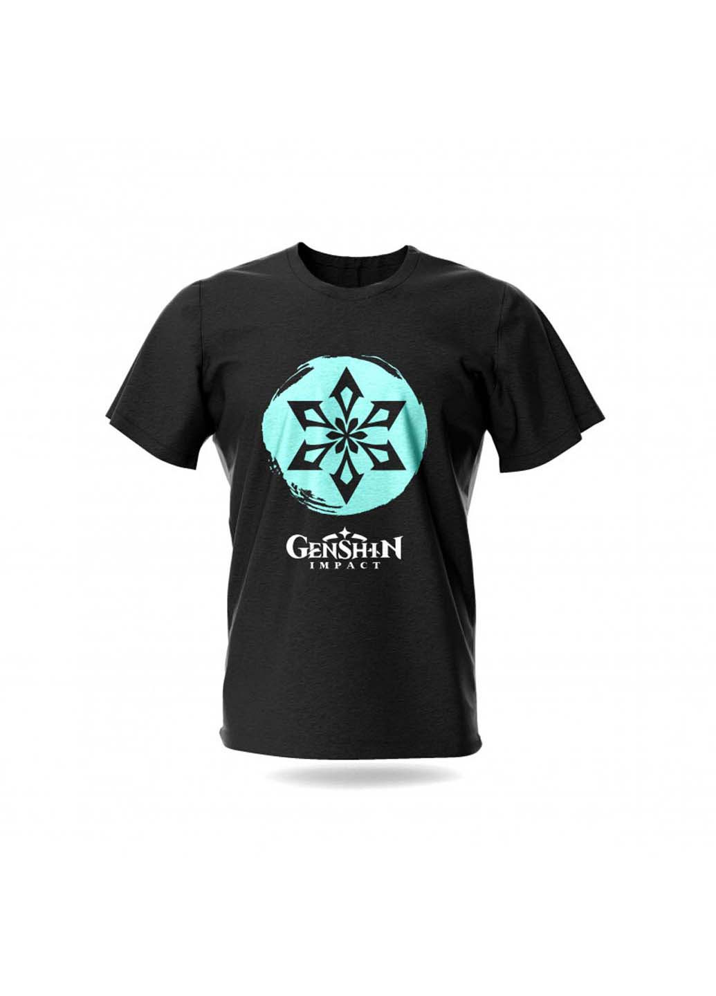 Чорна футболка Fruit of the Loom Крио Геншин Импакт - Genshin Impact