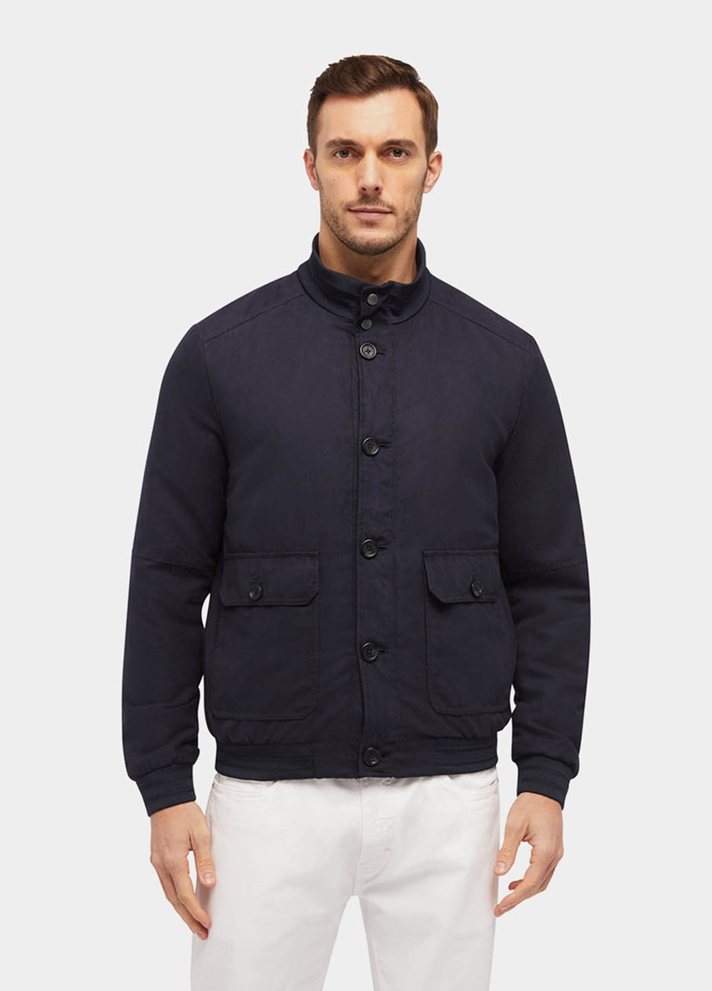 Темно-синяя демисезонная куртка Geox