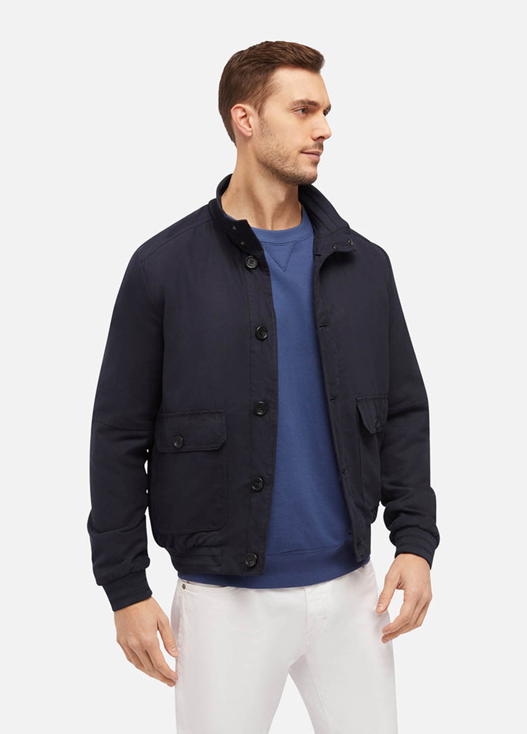 Темно-синяя демисезонная куртка Geox