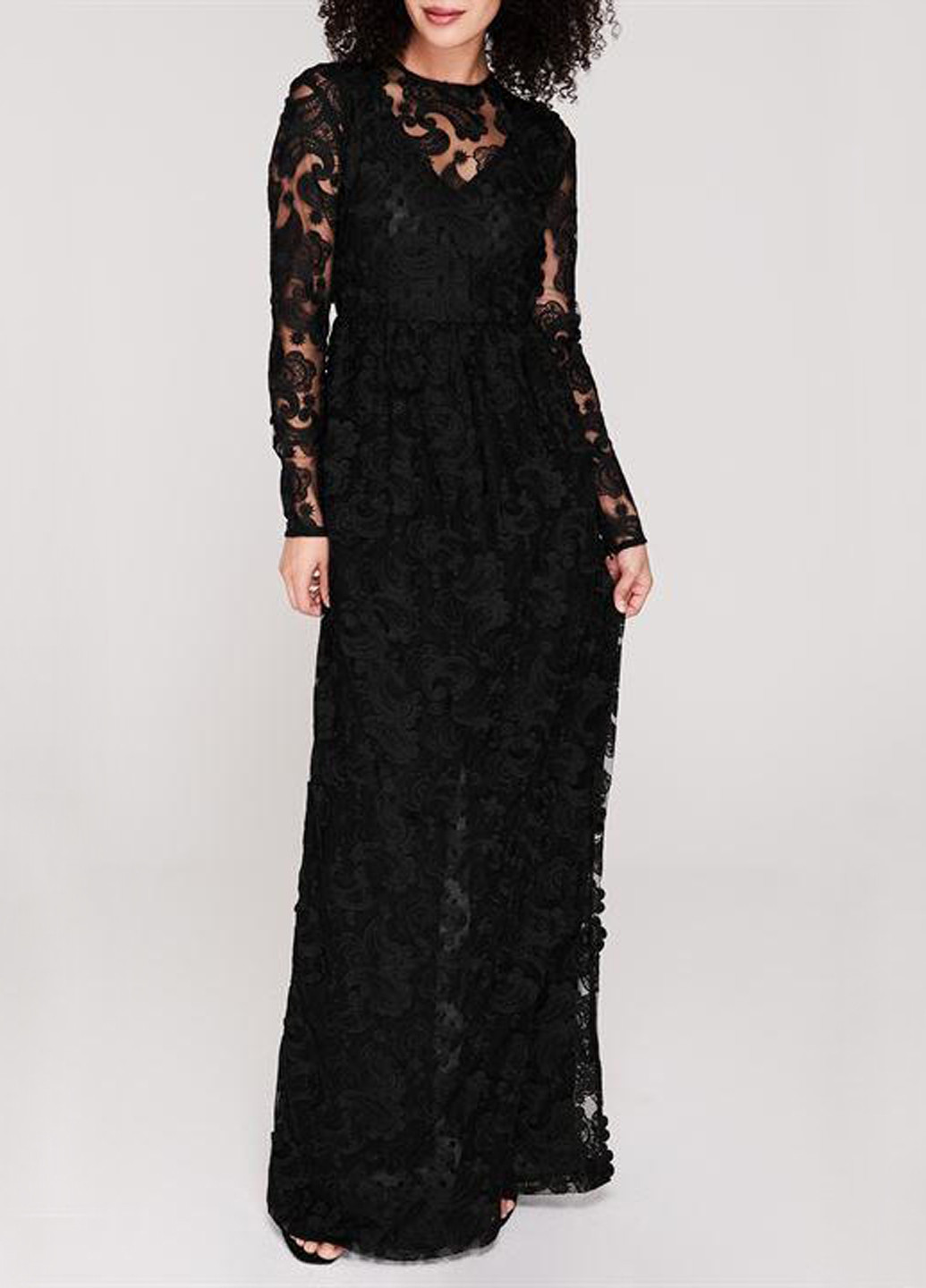 Чорна вечірня плаття, сукня кльош Perseverance London однотонна