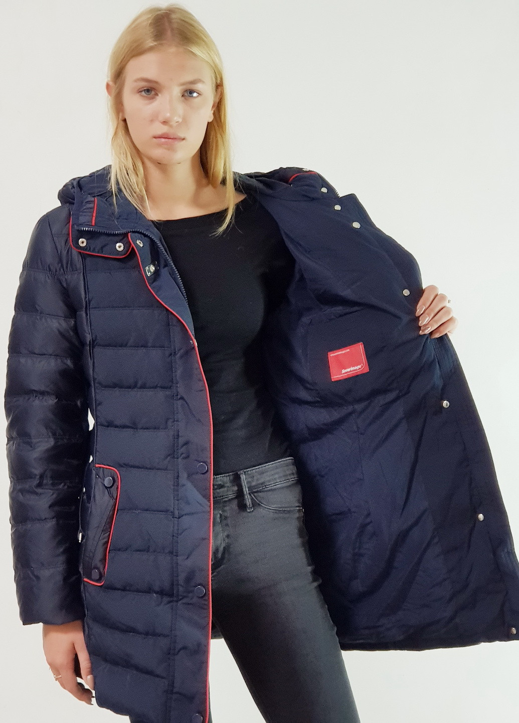 Синій зимній Пуховик аляска Snowimage