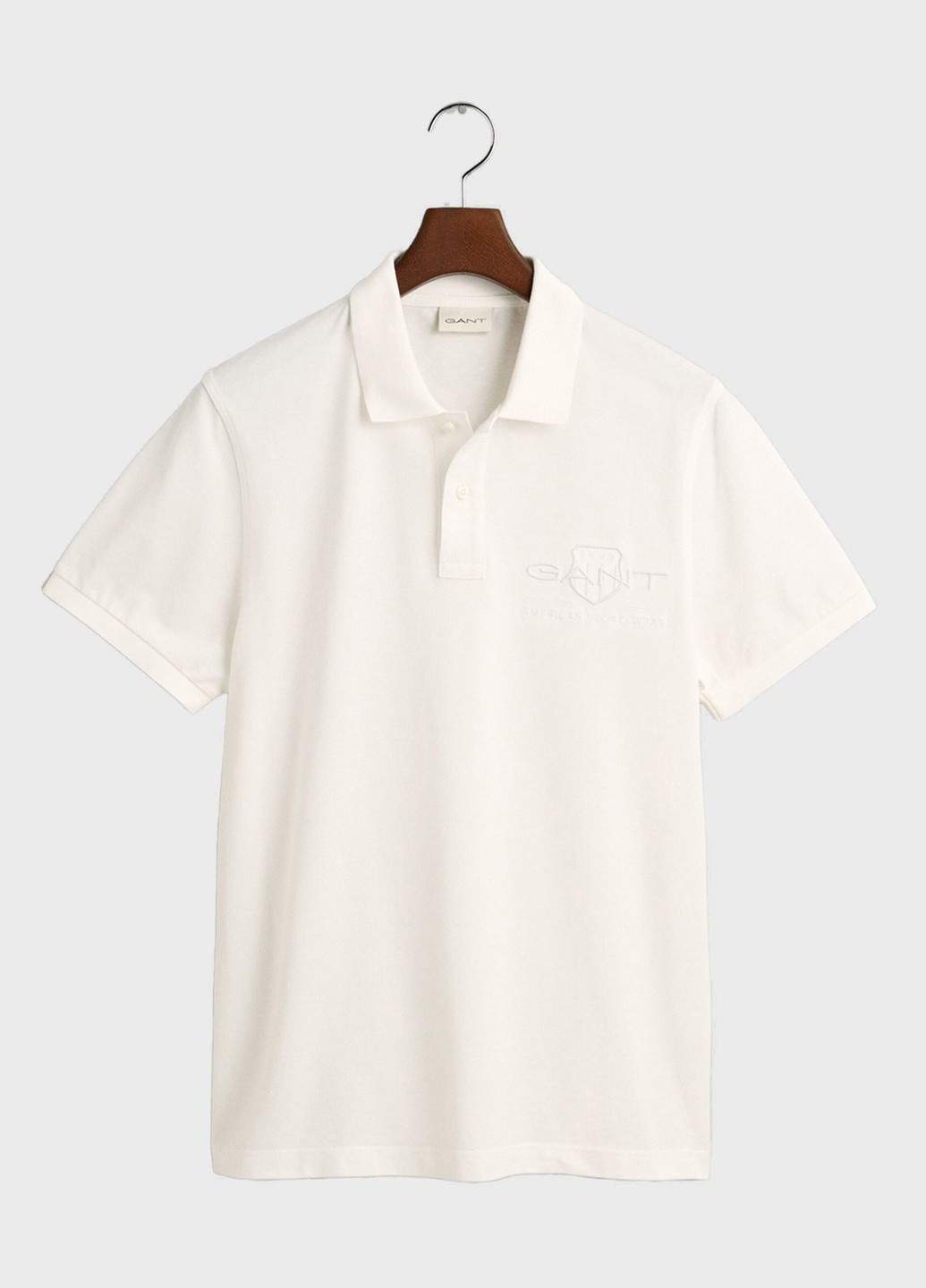 Белая футболка-поло для мужчин Gant с логотипом