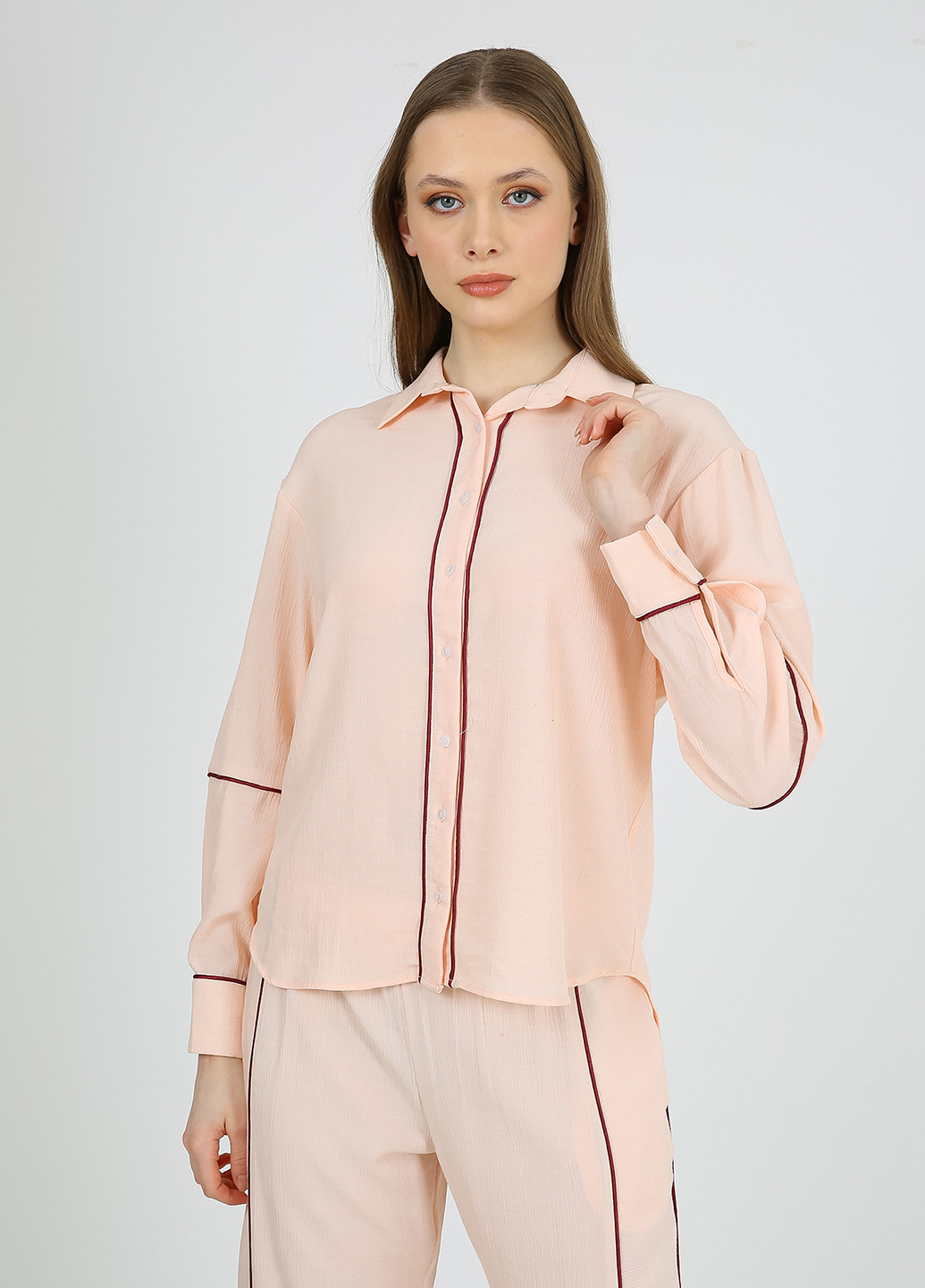 Пудрова блуза Casalini