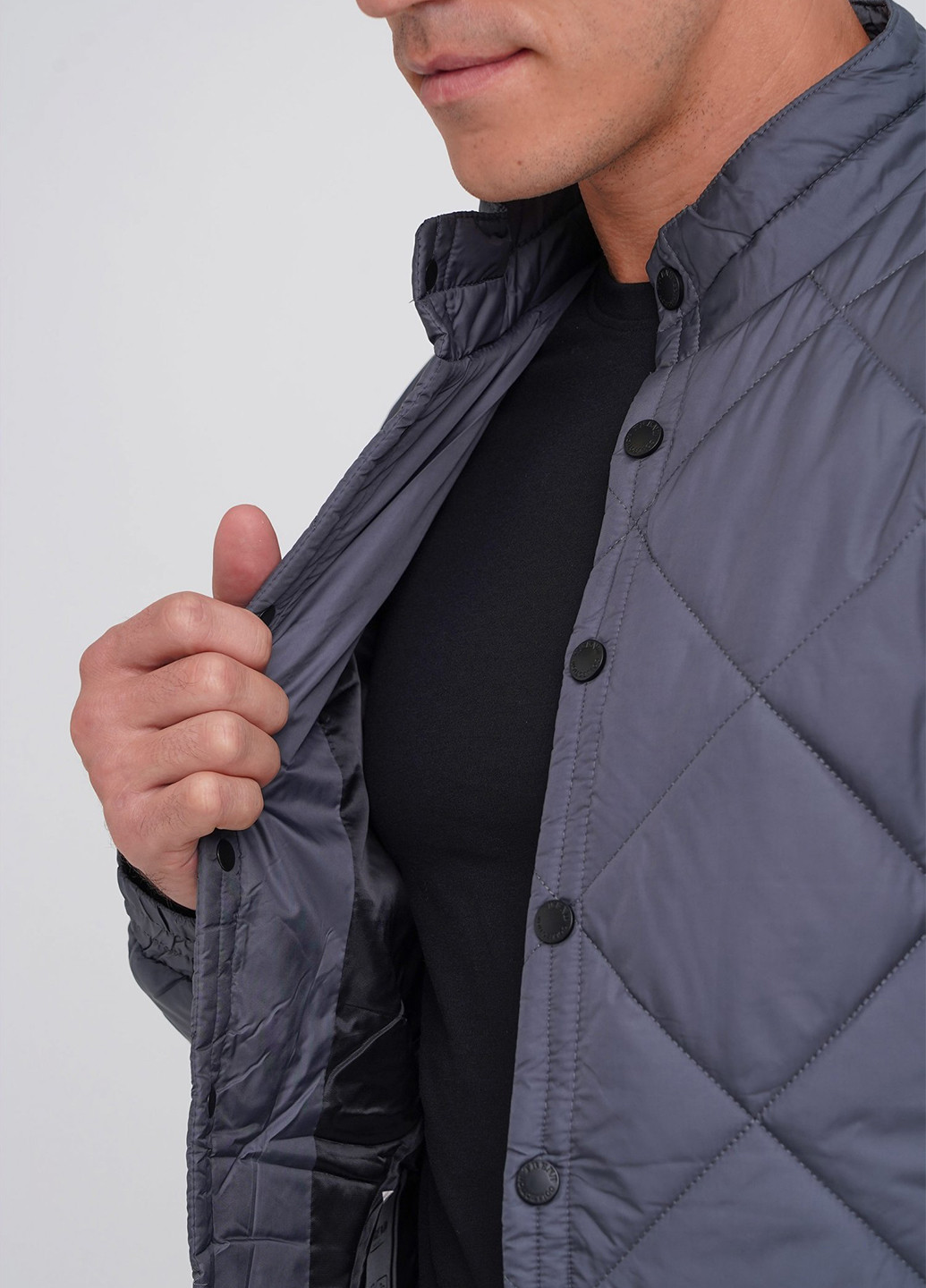 Серо-голубая демисезонная куртка Trend Collection