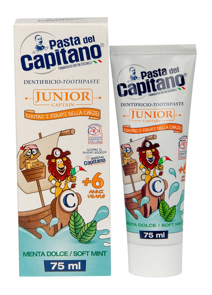 Зубная паста Junior Soft Mint 6+ 75 мл Pasta del Capitano (225544550)