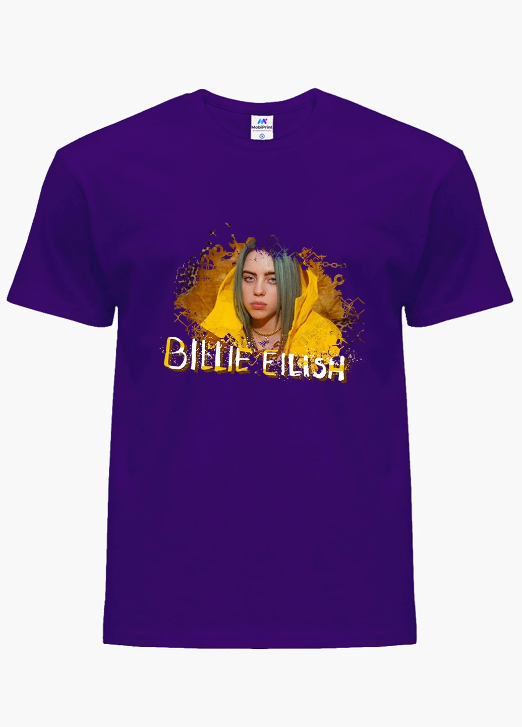 Фіолетова демісезонна футболка дитяча біллі айлиш (billie eilish) (9224-1215) MobiPrint