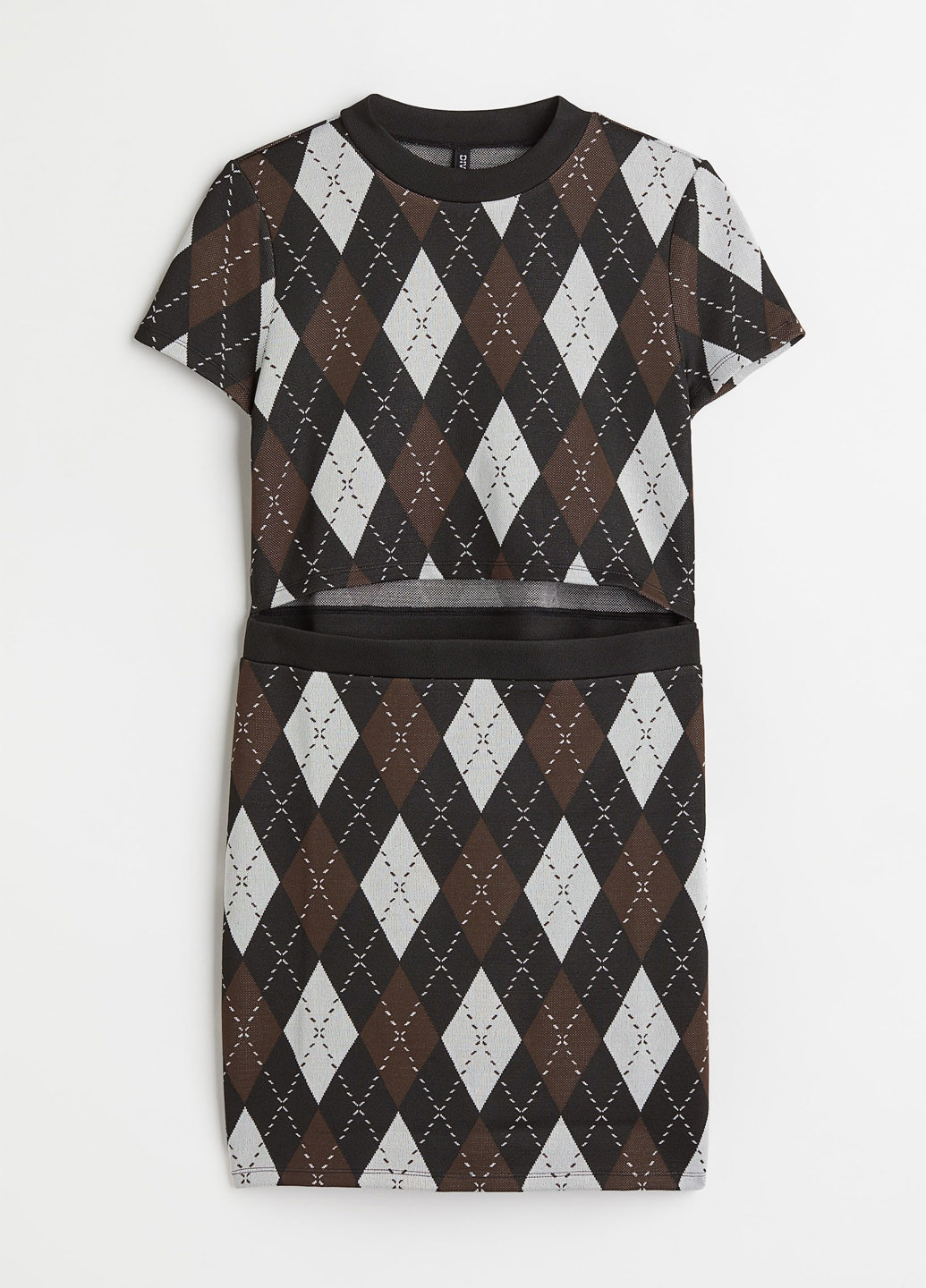 Комбінована кежуал сукня силуетна H&M з геометричним візерунком