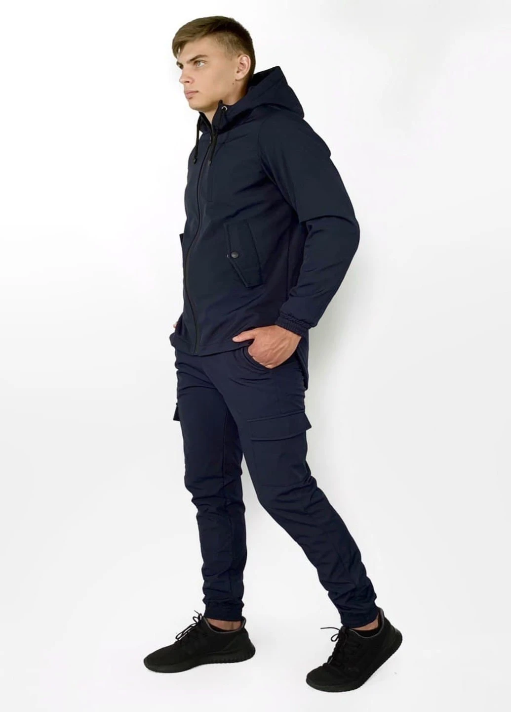 Синій демісезонний костюм softshell синій Intruder