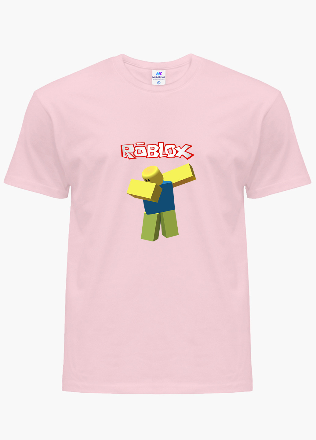 Розовая демисезонная футболка детская роблокс (roblox)(9224-1707) MobiPrint