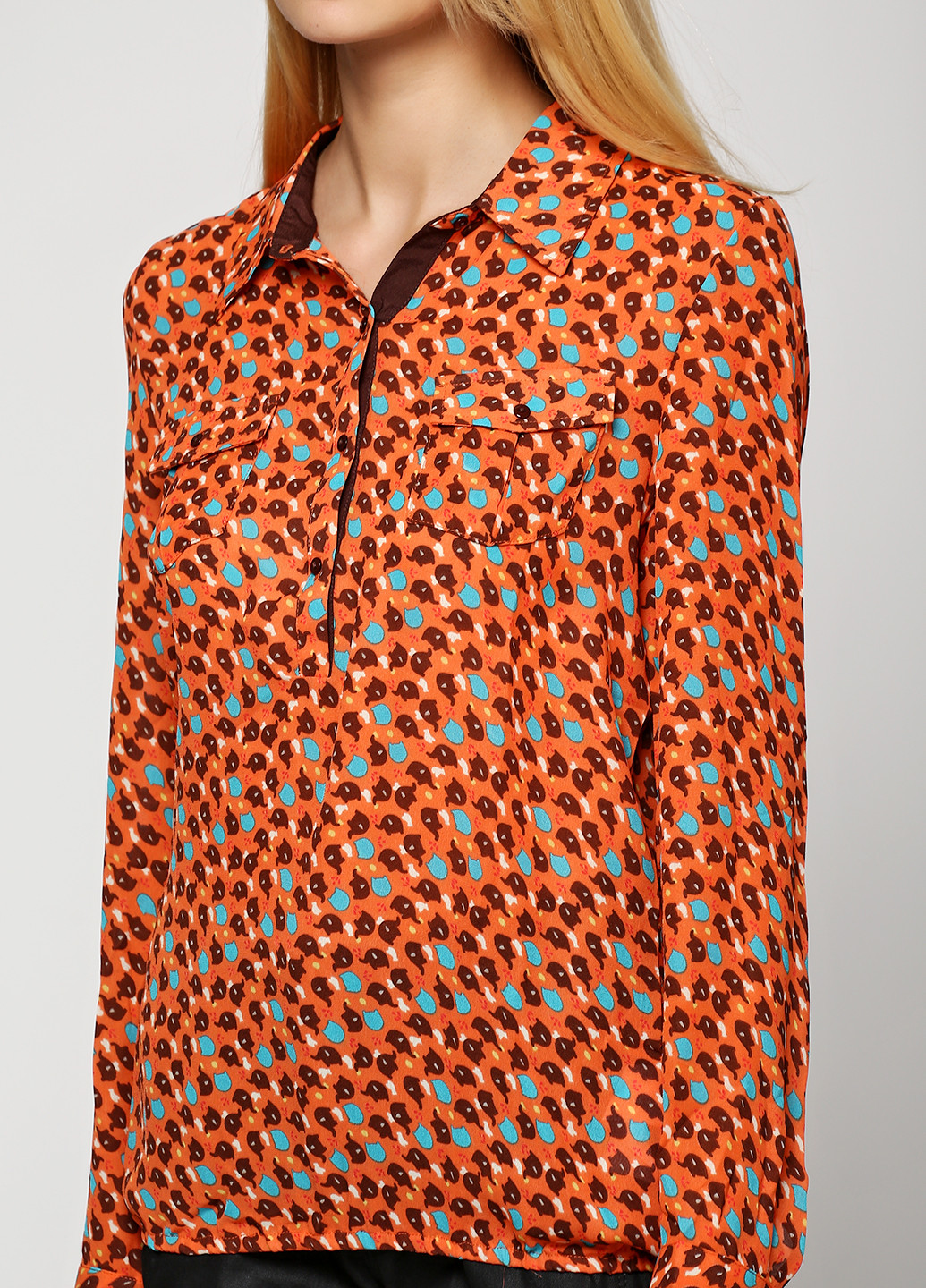 Оранжевая кэжуал рубашка с рисунком Axel